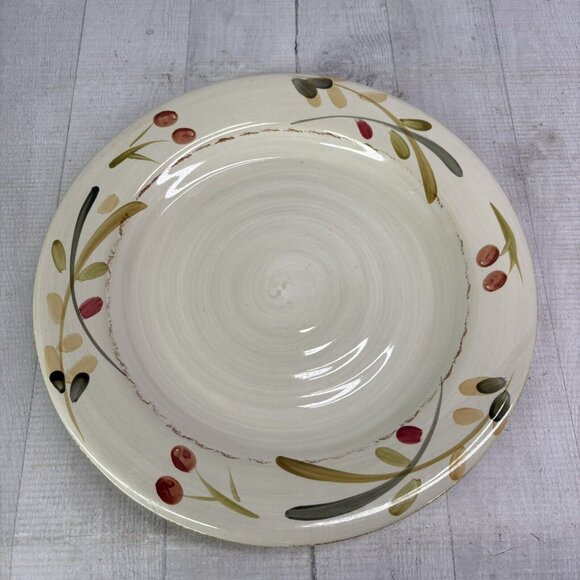 Home Target HMQ 73 Red Berries Green Tan Leaves Stoneware Dinner Plates Set of 4 - Picture 8 of 16